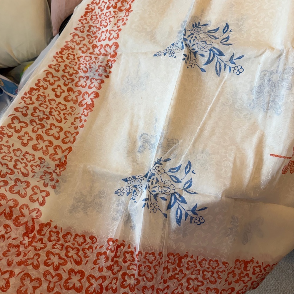 Floral and Dragonfly Patterned women traditional Dhaka saree
